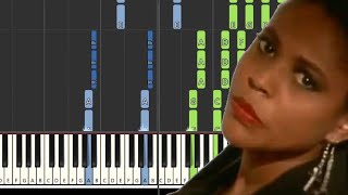 Crystal Waters  Gypsy Woman D Minor Synthesia Piano tutorial [upl. by Eva]