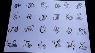 I did draw A2Z letter tattoo designs 😲 must watch  amazing letter tattoos [upl. by Rik]