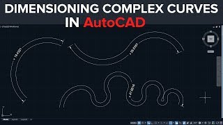 DIMENSIONING COMPLEX CURVES IN AUTOCAD  AUTOCAD DIMCURVE [upl. by Okihcim]