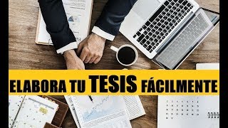 CÓMO HACER UNA TESIS FÁCILMENTE  ESTRUCTURA [upl. by Aihsar]