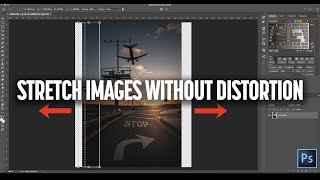 How To Stretch Images Without Distortion  Photoshop Tutorial [upl. by Jepson]