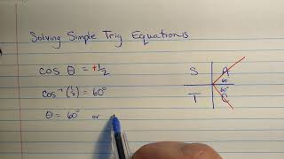 Solving simple trig equations [upl. by Enelia22]