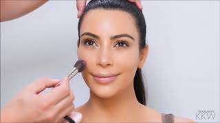 Kim Kardashian  The Perfect Makeup Routine  Complete Foundation Contour and Highlight Tutorial [upl. by Hopkins801]