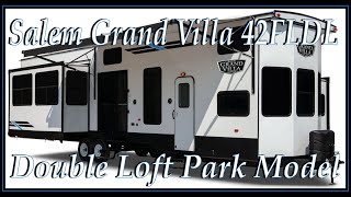 3 Bedroom 2 Story Salem Grand Villa 42FLDL Tiny Home style Trailer  Couchs RV Nation RV Review Tour [upl. by Arval811]