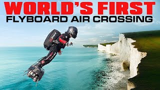 Crossing English Channel on Flyboard Air Jet Hoverboard [upl. by Andeee873]