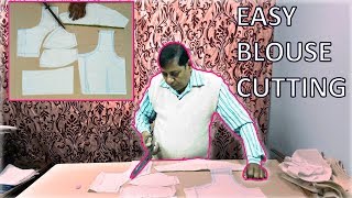 EASY BLOUSE CUTTING FROM OLD BLOUSE MEASUREMENTS [upl. by Milurd]