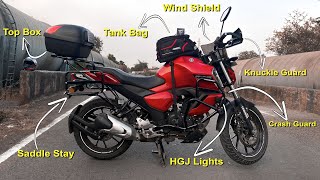 Yamaha Fzs V3 Bs6 Touring Setup  Bike Modification [upl. by Sibelle520]