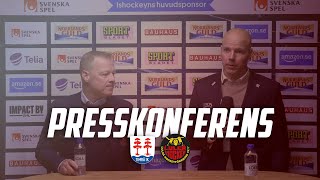 Presskonferens Timrå IK  Luleå Hockey [upl. by Low186]