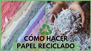 Cómo hacer papel reciclado [upl. by Glanville]