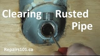 How To Clear Rusted Pipe To Restore Water Flow Using CLR [upl. by Bentley]