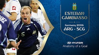 Esteban Cambiasso Goal  Argentina v Serbia amp Montenegro  2006 FIFA World Cup [upl. by Erehpotsirhc]