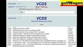 VCDSVAG EGR test on VW Golf 7 [upl. by Aihsakal105]