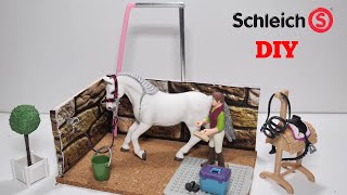 Schleich Horse Wash Stall DIY  Schleich Horse Wash Area DIY [upl. by Feld]