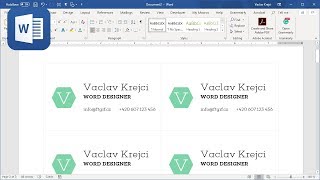 How to create business cards in Microsoft Word  Part 1 Tutorial [upl. by Rew790]