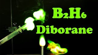 B2H6 Diborane Synthesis and burning [upl. by Endo906]