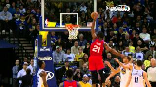 Thaddeus Young takes flight for the BIG slam [upl. by Azile]