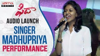 Singer Madhu Priya Vachinde Song Performance At Fidaa Audio Launch  Varun Tej Sai Pallavi [upl. by Otinauj]