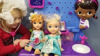 Elsias Sick Day 2 Anna and Elsa Toddler Videos  Doctors Sick Visit [upl. by Byers]