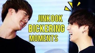 BTS JIN amp JUNGKOOK BICKERING MOMENTS JINKOOK [upl. by Nosecyrb]