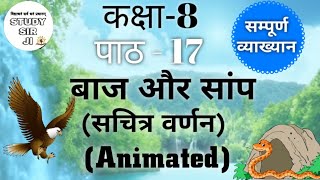 NCERT Class8 Hindi Ch17 बाज और सांप Baaj Aur Saanp Animated Full Explanation । Study Sir JI । [upl. by Barnaby87]