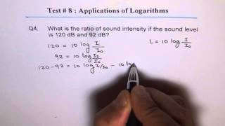 Ratio of Sound Intensity Logarithmic Application Q4 MHF4U Functions [upl. by Dunaville83]