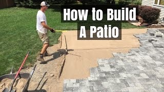 How to Build a Patio  An easy Do it Yourself Project [upl. by Annaira342]