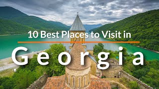 10 Best Places to Visit in Georgia Europe  Travel Video  SKY Travel [upl. by Noillid311]