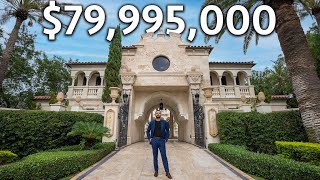 Touring a 79995000 Oceanfront Florida MEGA MANSION [upl. by Kresic]