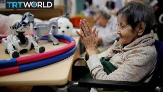 Japans Robots Robots used in care for the elderly [upl. by Mommy]