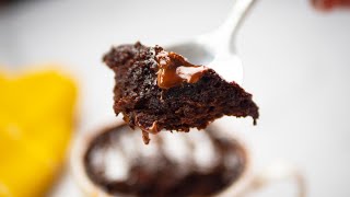 1 Minute Perfect Chocolate Mug Cake in Microwave [upl. by Eniak]