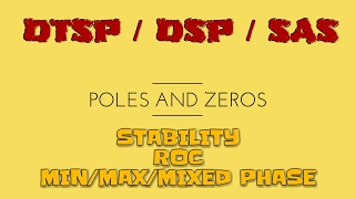 Poles and zeros  ROC stability  minmaxmixed phase system using z transform [upl. by Nalid818]