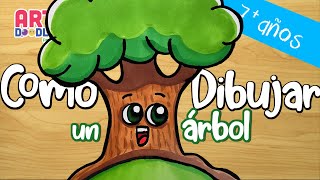 como dibujar un ARBOL facil para niños [upl. by Eimarrej94]