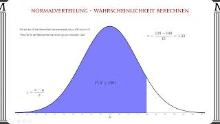 Normalverteilung Wahrscheinlichkeit berechnen  Mathago [upl. by Riegel]