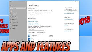 What Is Windows 10 Apps and Features Beginners Tutorial [upl. by Vachill]