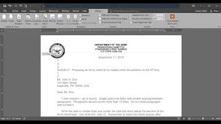 Writing an Army Letter IAW AR 2550 [upl. by Anaira]