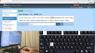205 wpm  Test Avanzado Español  10fastfingers [upl. by Arimas]