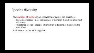 The Three Levels of Biodiversity [upl. by Llecrup]