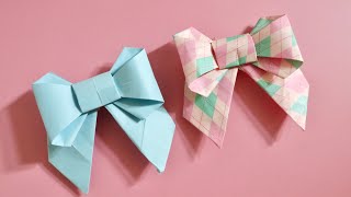 蝴蝶結摺紙教學 Origami ribbon bow（簡單版） [upl. by Aydiv]