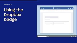 Using the Dropbox badge  Dropbox Tutorials  Dropbox [upl. by Willet]