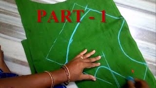 LATEST SIMPLE BLOUSE CUTTING AND STITCHING PART1 [upl. by Annawyt]