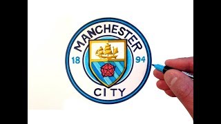 How to Draw the Manchester City FC Logo [upl. by Tartaglia]