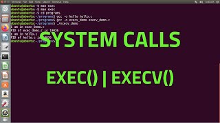 System Calls in linux  exec  execv [upl. by Gibbons]