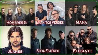 Hombres G Soda Estéreo Enanitos Verdes Mana Jaguares Elefante Juanes Rock En Español [upl. by Leschen]