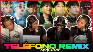 TELÉFONO Remix Lyric Video  Reaction [upl. by Anicul]