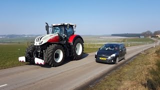 Steyr Terrus 6270cvt TEST mit AGRIbumper Frontgewicht Tractorbumper Unterfahrschutz [upl. by Dorotea]