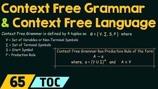 Context Free Grammar amp Context Free Language [upl. by Greenes]