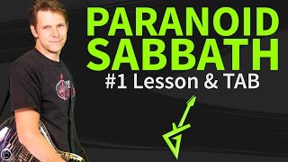 How to play Paranoid Guitar Lesson amp TAB  Black Sabbath [upl. by Silra]