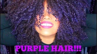 How I Dyed My Natural Hair PURPLE  No Bleaching [upl. by Ybbed]