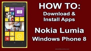 How to Download amp Install Apps Nokia Lumia Windows Phone [upl. by Nho]