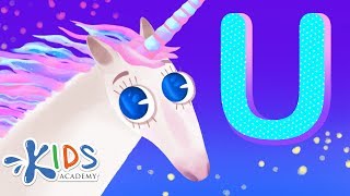 Letter U  Animal Alphabet for Kids  Learn the ABC amp Phonics  Kids Academy [upl. by Woodcock]